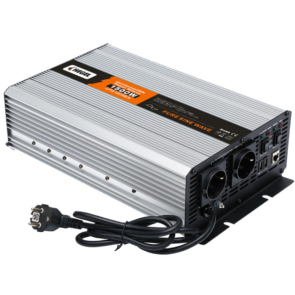 1500 Watt 12 Volt Tam Sinüs İnverter AC 220V Şarjlı - Hegel